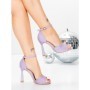 Sandale Dama cu Toc Subtire 5XKK100 LIGHT PURPLE | MEI