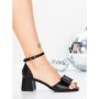 Sandale Dama cu Toc Gros 5GS55 BLACK | MEI