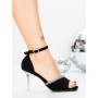 Sandale Dama cu Toc Subtire 5XKK98 BLACK | MEI