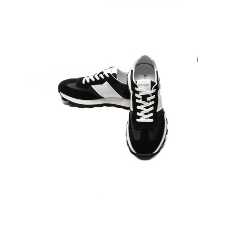 Pantofi Sport Barbati din piele naturala 68010 BLACK | STEPHANO