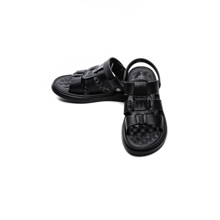 Sandale Barbati din piele naturala 95017 BLACK | MELS