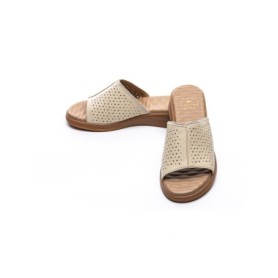 Papuci Dama din piele naturala 22102 CREAM | FORMAZIONE