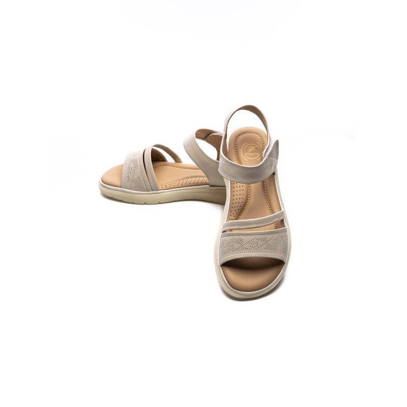 Sandale Dama din piele naturala 33192 CREAM | FORMAZIONE