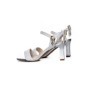 Pantofi cu toc din piele naturala 1299-5 SILVER | FORMAZIONE