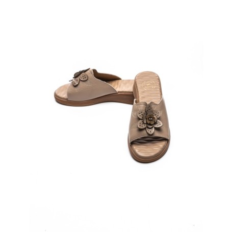 Papuci Dama din piele naturala 26638 APRICOT | FORMAZIONE