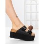 Papuci Dama cu Platforma 9548N NEGRO | STEPS HIGHER