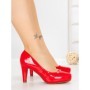 Pantofi cu Toc Gros 7229R ROSO | STEPS HIGHER