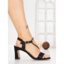 Sandale Dama cu Toc Gros W18-87 BLACK | FESTISIMO