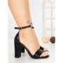 Sandale Dama cu Toc Gros JJ23-20 BLACK | FESTISIMO