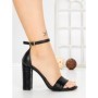Sandale Dama cu Toc Gros JJ23-20 BLACK | FESTISIMO