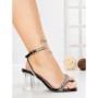 Sandale Dama cu Toc Gros A30-80 BLACK | FESTISIMO