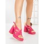 Sandale Dama cu Toc Gros si Platforma A30-98 FUCHSIA | FESTISIMO