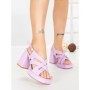 Sandale Dama cu Toc Gros si Platforma A30-98 PURPLE | FESTISIMO