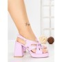 Sandale Dama cu Toc Gros si Platforma A30-98 PURPLE | FESTISIMO