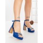 Sandale Dama cu Toc Gros W18-98 BLUE | FESTISIMO