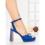 Sandale Dama cu Toc Gros W18-98 BLUE | FESTISIMO