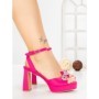 Sandale Dama cu Toc Gros W18-98 FUCHSIA | FESTISIMO