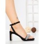 Sandale Dama cu Toc Gros W18-88 BLACK | FESTISIMO