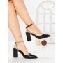 Sandale Dama cu Toc Gros G60-4 BLACK | FESTISIMO