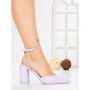 Sandale Dama cu Toc Gros G60-4 PURPLE | FESTISIMO
