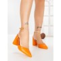 Sandale Dama cu Toc Gros G60-4 ORANGE | FESTISIMO