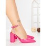 Sandale Dama cu Toc Gros G60-4 FUSHIA | FESTISIMO