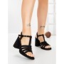 Sandale Dama cu Toc Gros G2433 BLACK | FESTISIMO