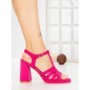 Sandale Dama cu Toc Gros G2433 FUSHIA | FESTISIMO