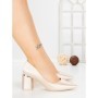 Pantofi cu Toc Gros G60-11 BEIGE | FESTISIMO