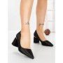 Pantofi cu Toc Gros G60-11 BLACK | FESTISIMO