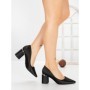 Pantofi cu Toc Gros G60-11 BLACK | FESTISIMO