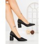 Pantofi cu Toc Gros G60-11 BLACK | FESTISIMO