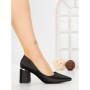 Pantofi cu Toc Gros G60-11 BLACK | FESTISIMO