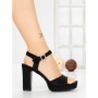 Sandale Dama cu Toc Gros JJ23-18 BLACK | FESTISIMO