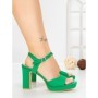 Sandale Dama cu Toc Gros JJ23-18 GREEN | FESTISIMO