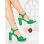 Sandale Dama cu Toc Gros JJ23-18 GREEN | FESTISIMO