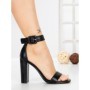 Sandale Dama cu Toc Gros A30-96 BLACK | FESTISIMO