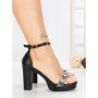 Sandale Dama cu Toc Gros JJ23-17 BLACK | FESTISIMO