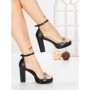 Sandale Dama cu Toc Gros JJ23-17 BLACK | FESTISIMO