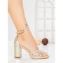 Sandale Dama cu Toc Gros A30-97 GOLD | FESTISIMO