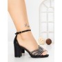 Sandale Dama cu Toc Gros A30-97 BLACK | FESTISIMO