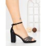 Sandale Dama cu Toc Gros A30-97 BLACK | FESTISIMO
