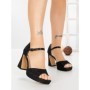Sandale Dama cu Toc Gros W18-53 BLACK | FESTISIMO
