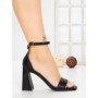Sandale Dama cu Toc Gros JJ23-31 BLACK | FESTISIMO