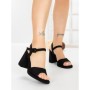 Sandale Dama cu Toc Gros G2432 BLACK | FESTISIMO