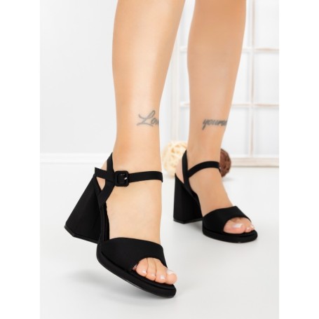 Sandale Dama cu Toc Gros G2432 BLACK | FESTISIMO