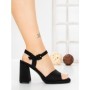 Sandale Dama cu Toc Gros G2432 BLACK | FESTISIMO