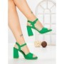Sandale Dama cu Toc Gros G2432 GREEN | FESTISIMO