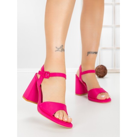 Sandale Dama cu Toc Gros G2432 FUSHIA | FESTISIMO