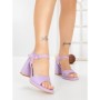 Sandale Dama cu Toc Gros G2432 PURPLE | FESTISIMO